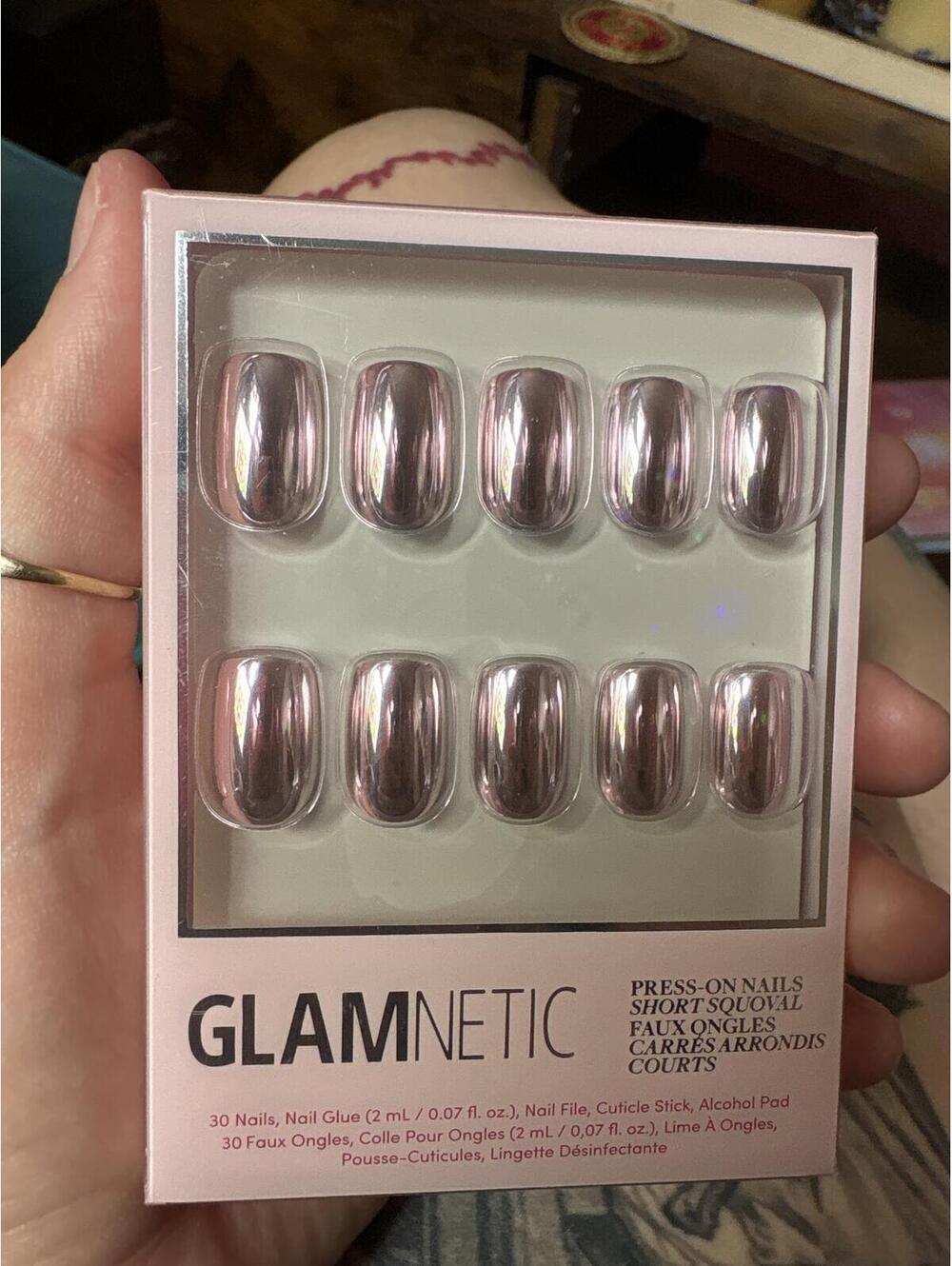 Glamnetic Press-on Nails! Gorgeous Metallic light Pink/Blush